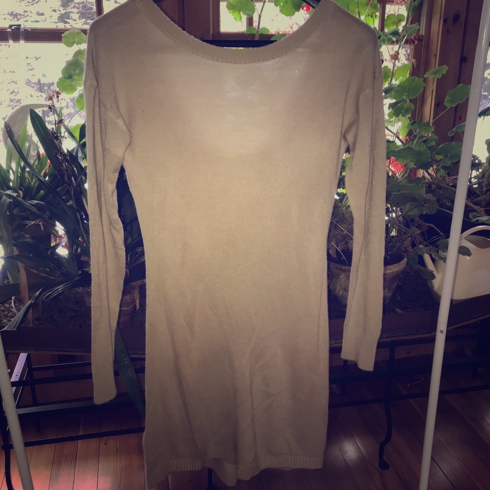 BCBG Tan Sweater Dress Small Never Worn